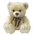 Romige boog teddybeer pluche